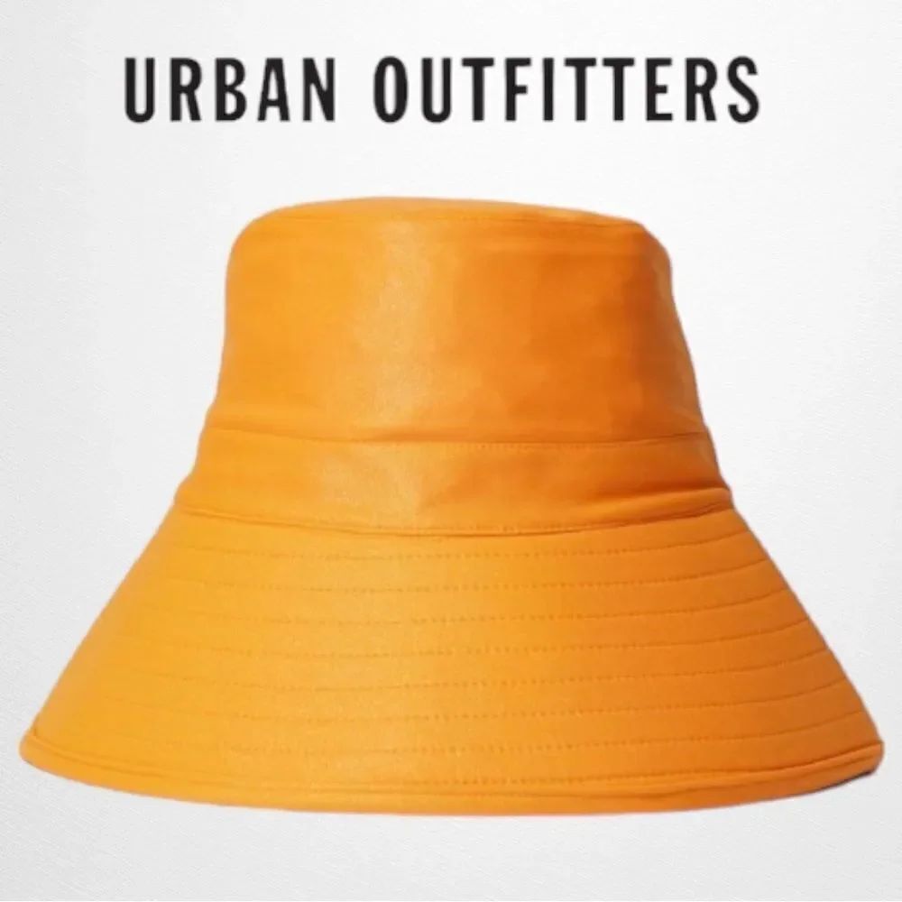 UO Urban Outfitters Metallic Shimmer Orange Bucket Cap Hat NEW